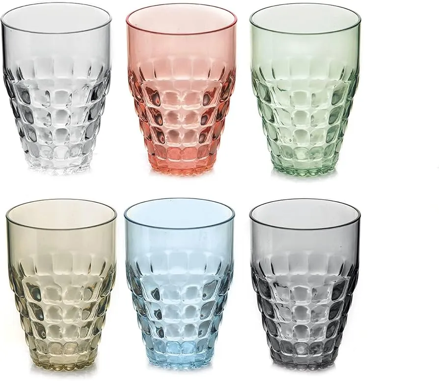 Set 6 Bicchieri Alti Guzzini Tiffany Multicolor