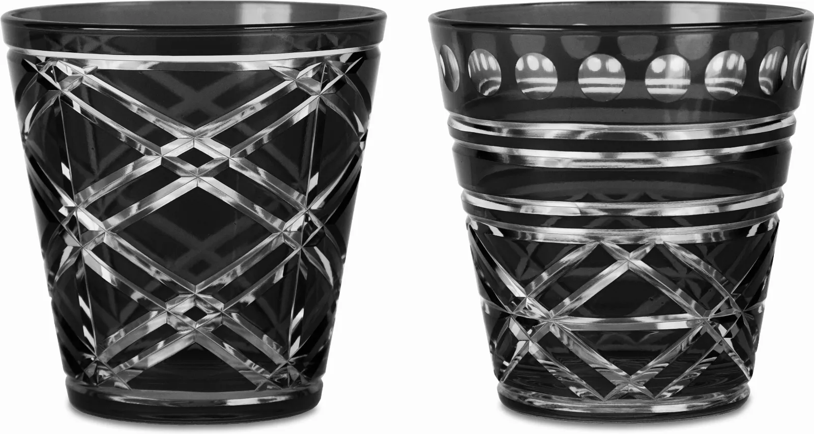 Set 6 Bicchieri Acqua Baci Milano Optical Nero