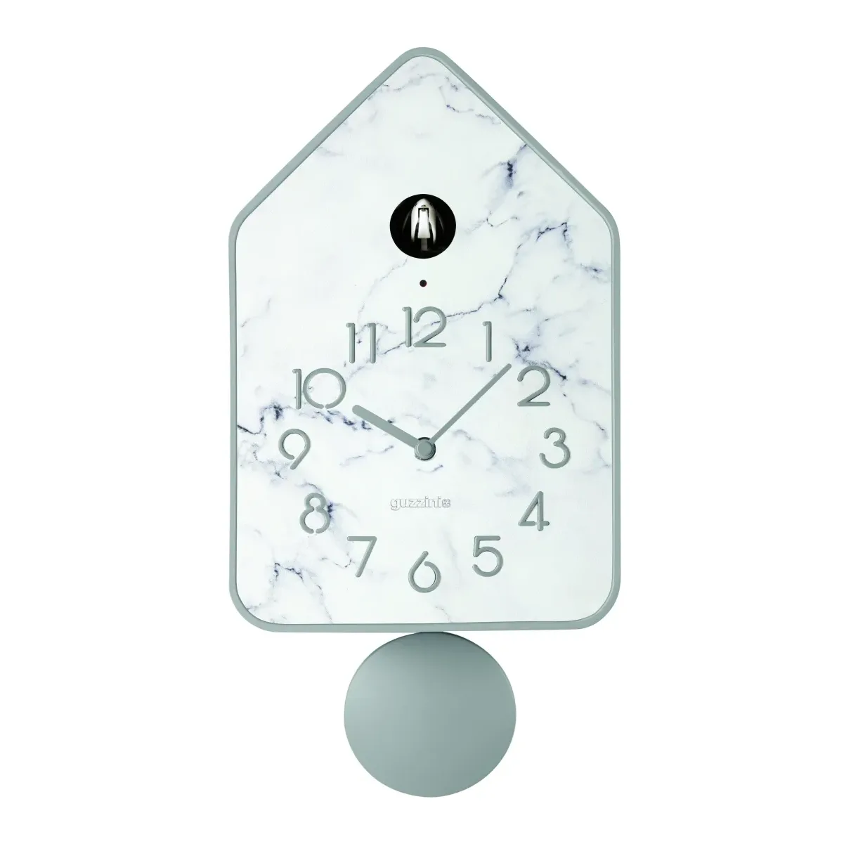 Orologio Parete Guzzini QQ-UP Pendolo Cucù Effetto Marmo
