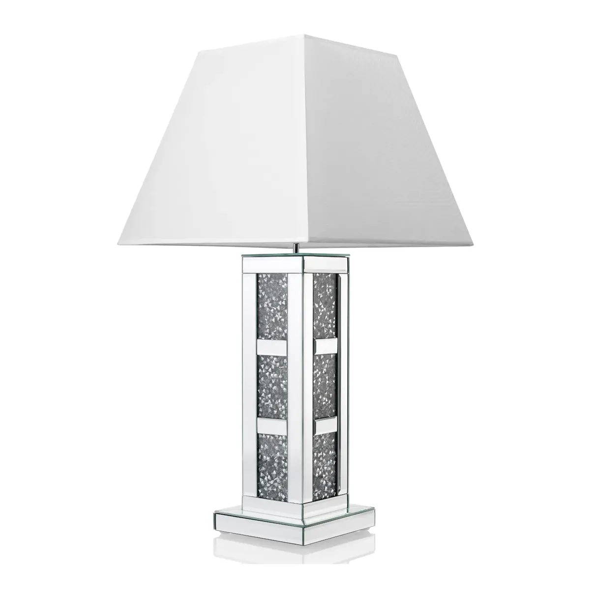 Lampada da Tavolo Ottaviani con Cristalli Colonna h 75,4 cm