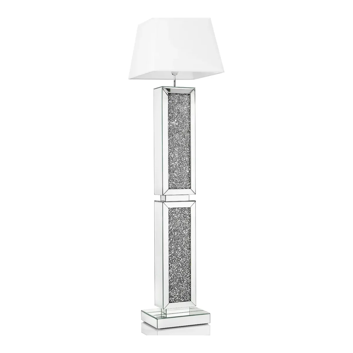 Lampada da Terra Ottaviani con Cristalli Colonna h 150 cm