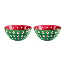 Set 2 Ciotoline Guzzini Le Murrine Rosso 12 cm