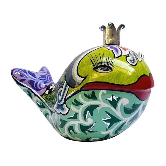 Scultura Balena Moby Silver Tom's Drag