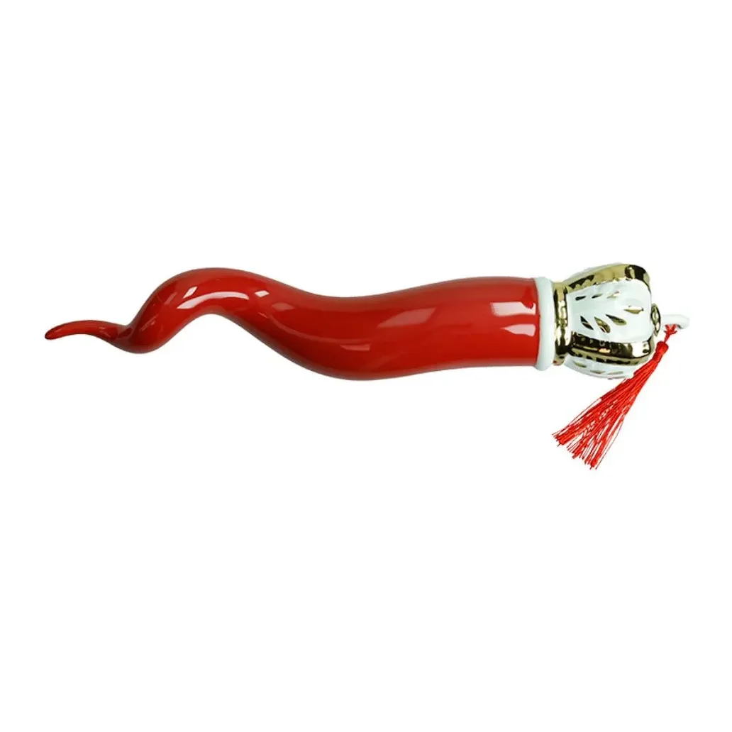 Corno Rosso Re di Fortuna 31 cm Porcellana Brandani