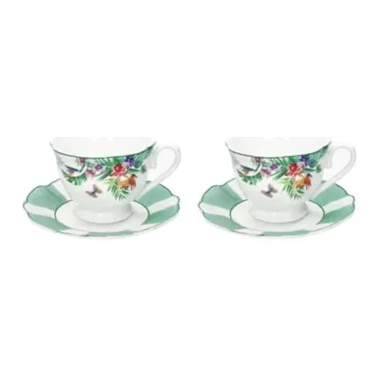 Set 2 Tazze Tè Brandani Oasi New Bone China