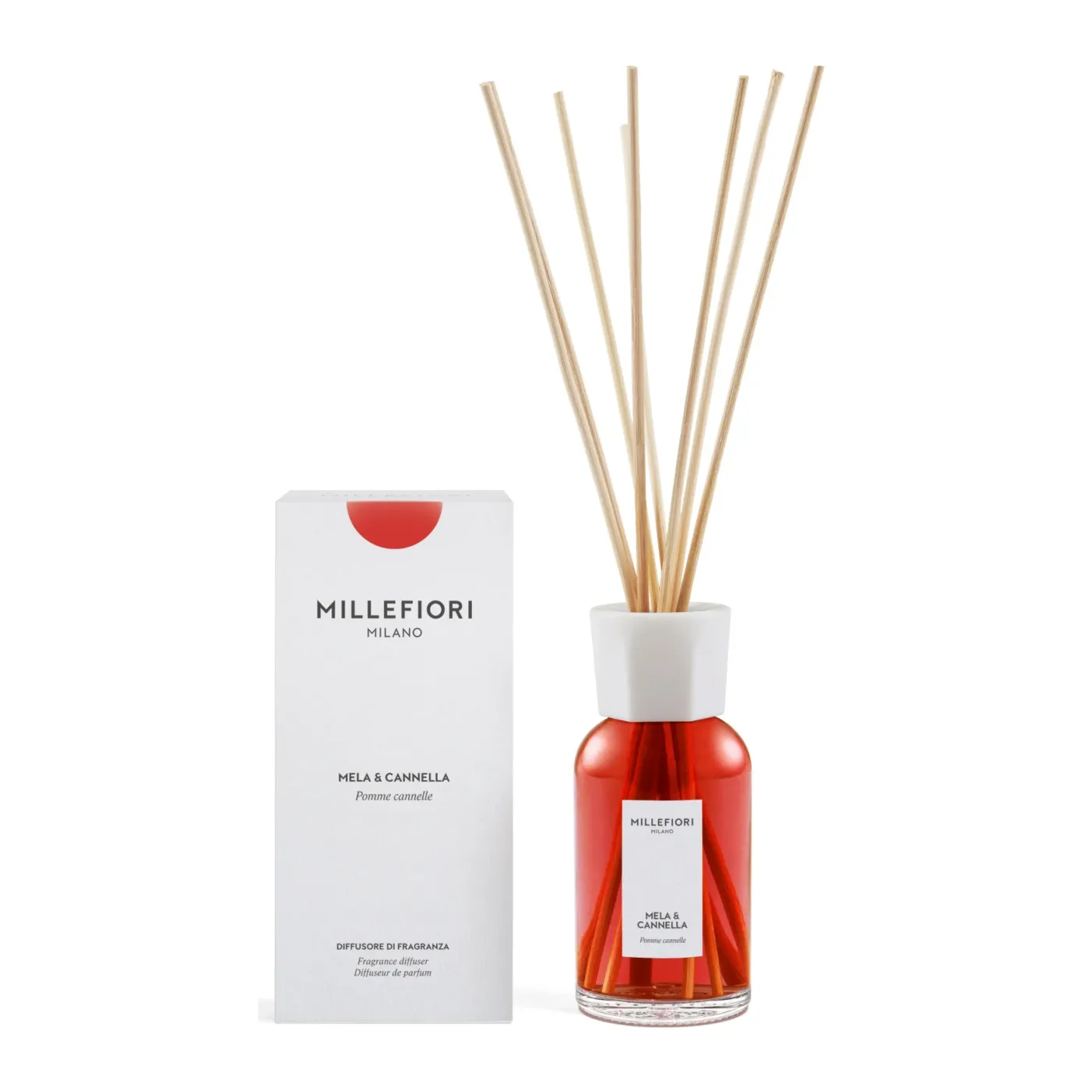 Diffusore Bastoncini Millefiori Milano Mela e Cannella 250 ml