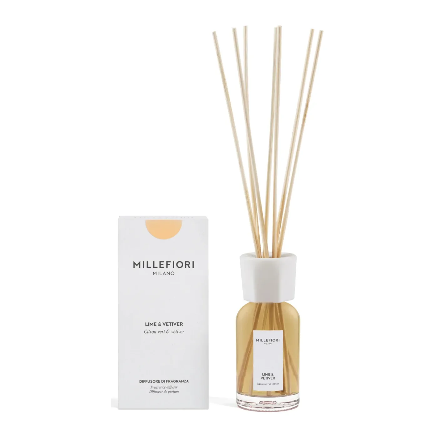 Diffusore Bastoncini Millefiori Milano Lime & Vetiver 100ml