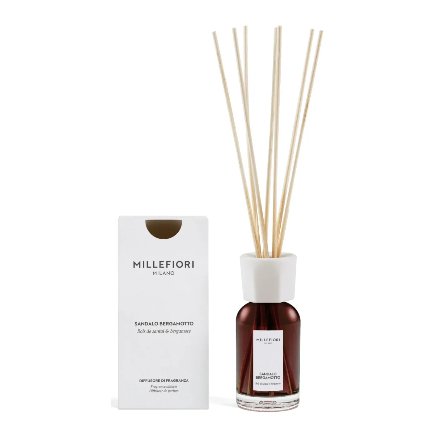 Diffusore Bastoncini Millefiori Milano 100ml Sandalo Bergamotto