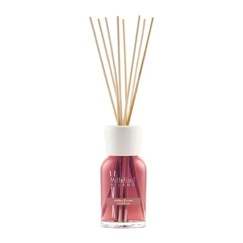 Diffusore Bastoncini Millefiori Natural Ambra e Rosa 250ml