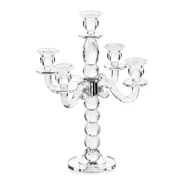 Candeliere Cristallo Ottaviani 5 Fiamme H 35 cm