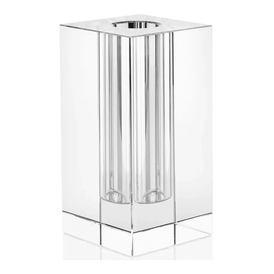 Vaso Ottaviani in Cristallo Rigato h 20 cm