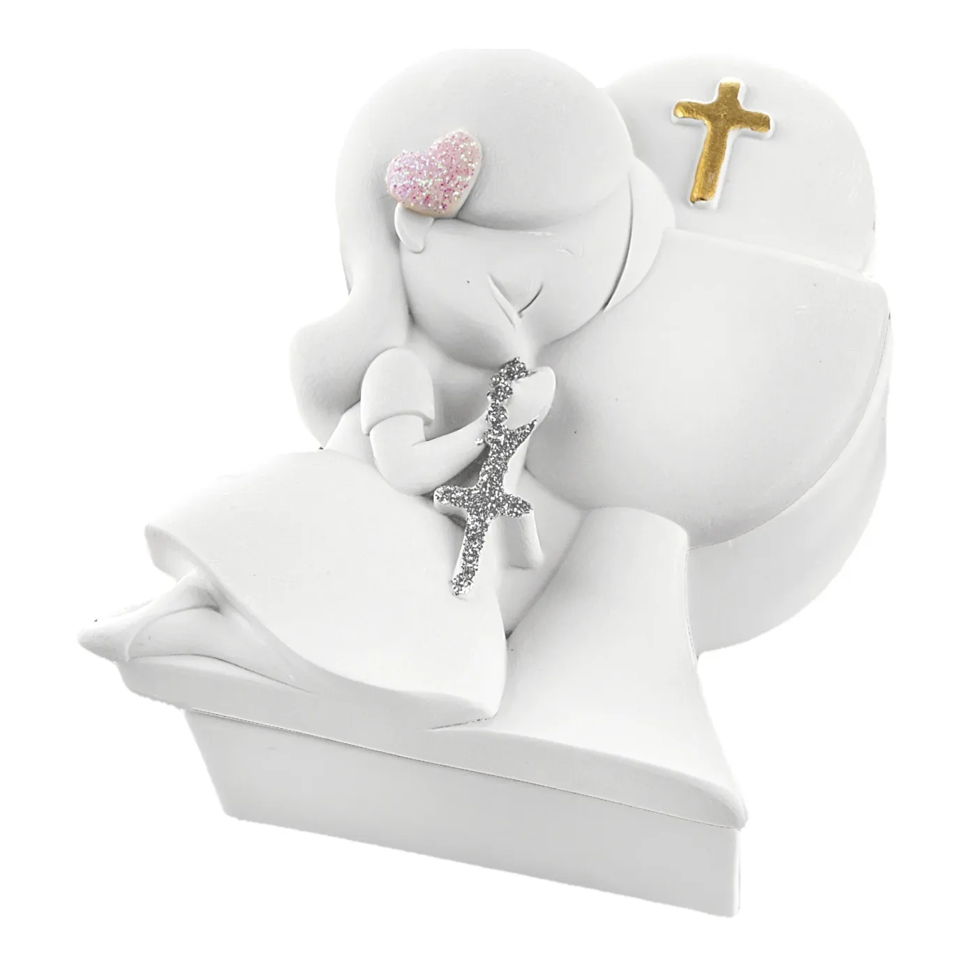 Scatolina Portagioie Comunione Bimba Bongelli Calice Bianca 8x8