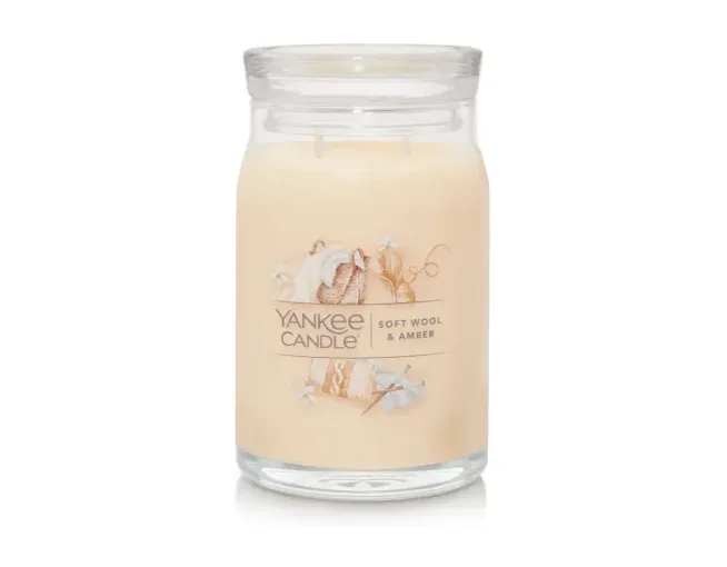 Candela Yankee Candle Giara Grande Soft Wool & Amber Yankee Candle
