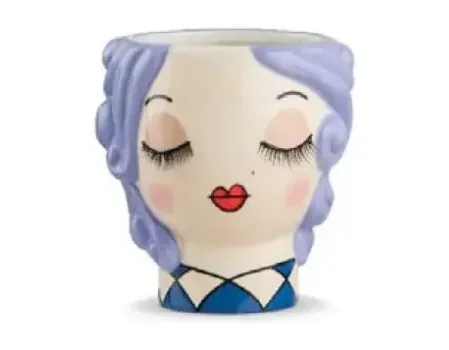 Vaso Ceramica Egan Le Pupazze Gaia Lilla 12x11 egan