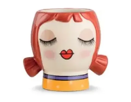 Vaso Le Pupazze Amelie Egan Rosso 12x11 Ceramica egan