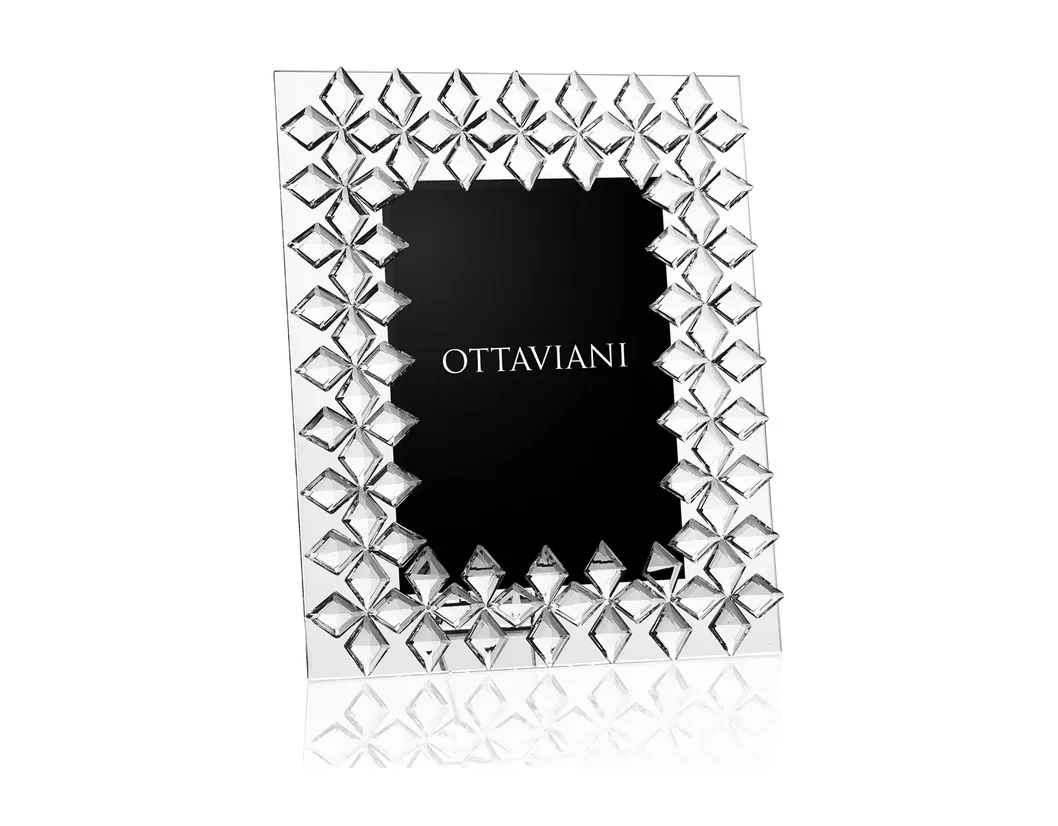 Portafoto Ottaviani in Cristallo a Punte di Diamante 26,5x22x9,5 cm Ottaviani