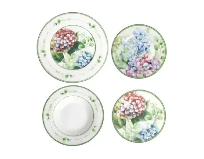 Servizio 18pz piatti flora Brandani