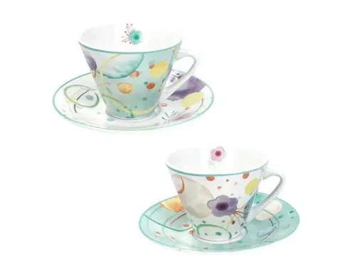 set 2pz tazza the c/p bollicine Brandani