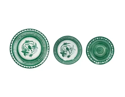 Servizio Piatti Brandani Tuka-Tuka Verde 18 Pezzi Brandani