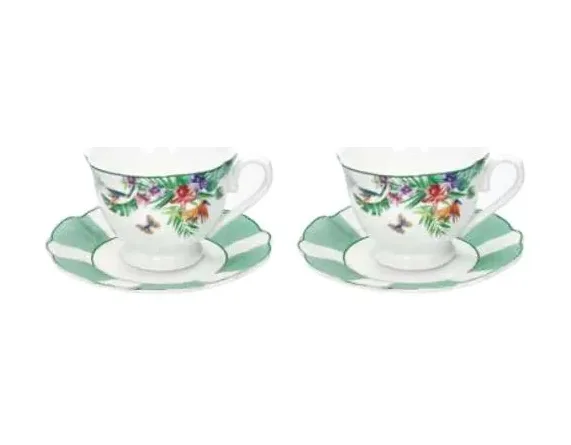Set 2 Tazze Tè Brandani Oasi New Bone China Brandani