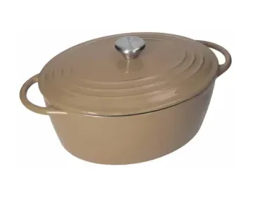 Cocotte Ovale Ghisa Brandani Tortora 5 Litri 29 cm Brandani