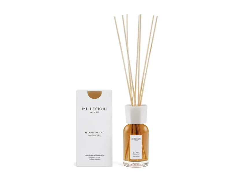 Diffusore Bastoncini Millefiori Natural Petali di Tabacco 100ml Millefiori Milano