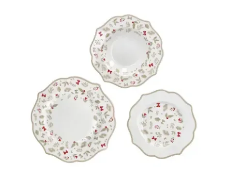 Servizio Piatti 18pz Brandani Treschic Natale Brandani