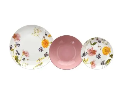 Servizio Piatti 18 Pezzi Porcellana Multicolor Tognana