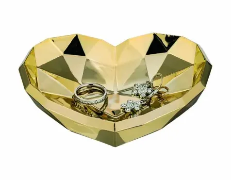 Piattino Cuori Design Bongelli Oro 13x10 Bongelli