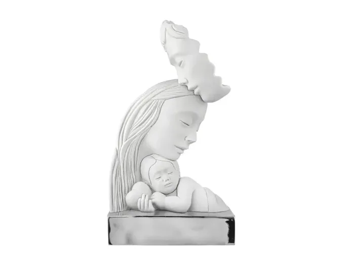 Scultura Famiglia Base Argento Bongelli Bongelli
