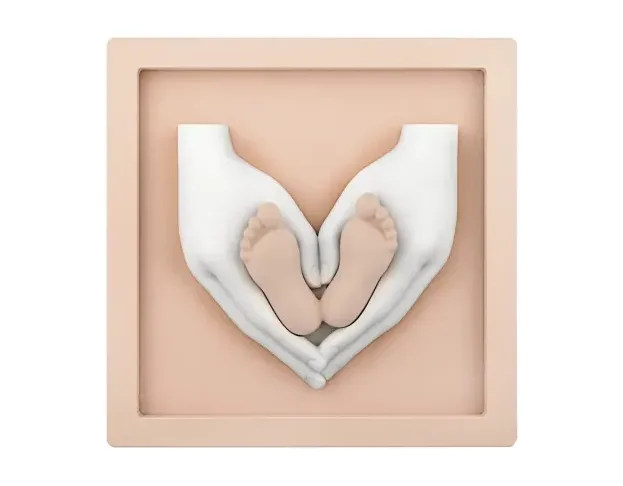 quadretto piedini baby rosa 16x16 Bongelli