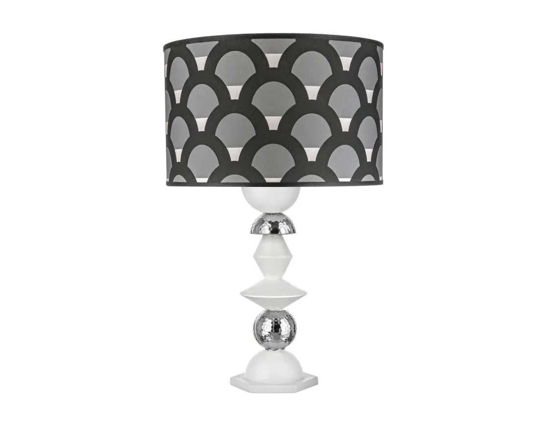 Lampada Liberty Fantasy Bongelli Bianca Argento H 65 Bongelli