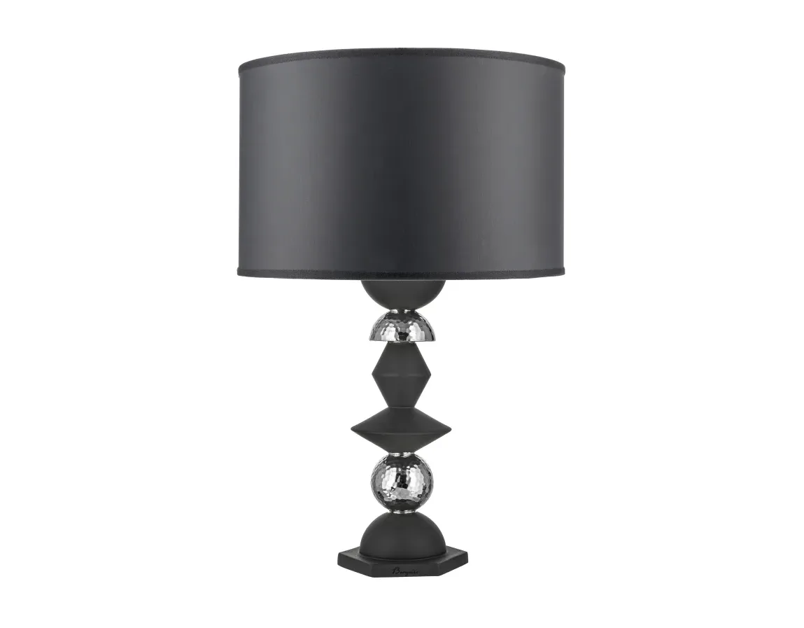 Lampada Liberty Bongelli Fantasy Nera Argento Cappa Nera Bongelli