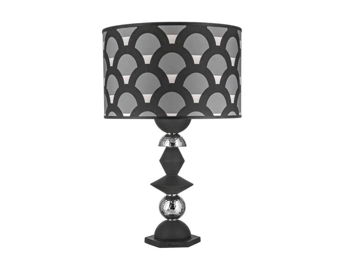 Lampada Liberty Bongelli Fantasy Nera Argento H.65 Bongelli