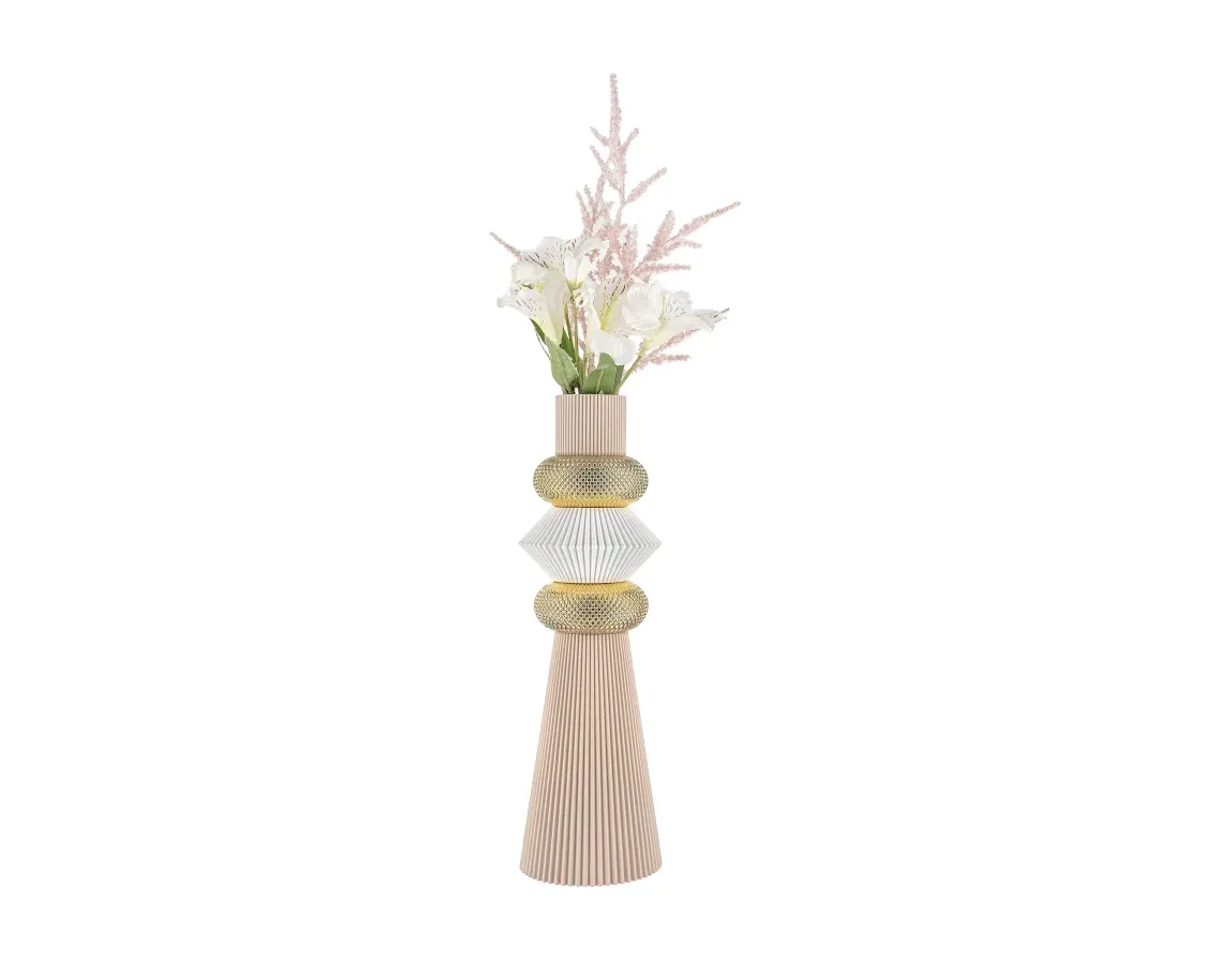 Vaso Modular Bongelli Preziosi H.39 Cipria e Oro Bongelli