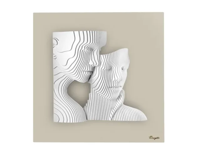 Pannello Decorativo Bongelli Visi Stilizzati Nocciola 50×50 Bongelli