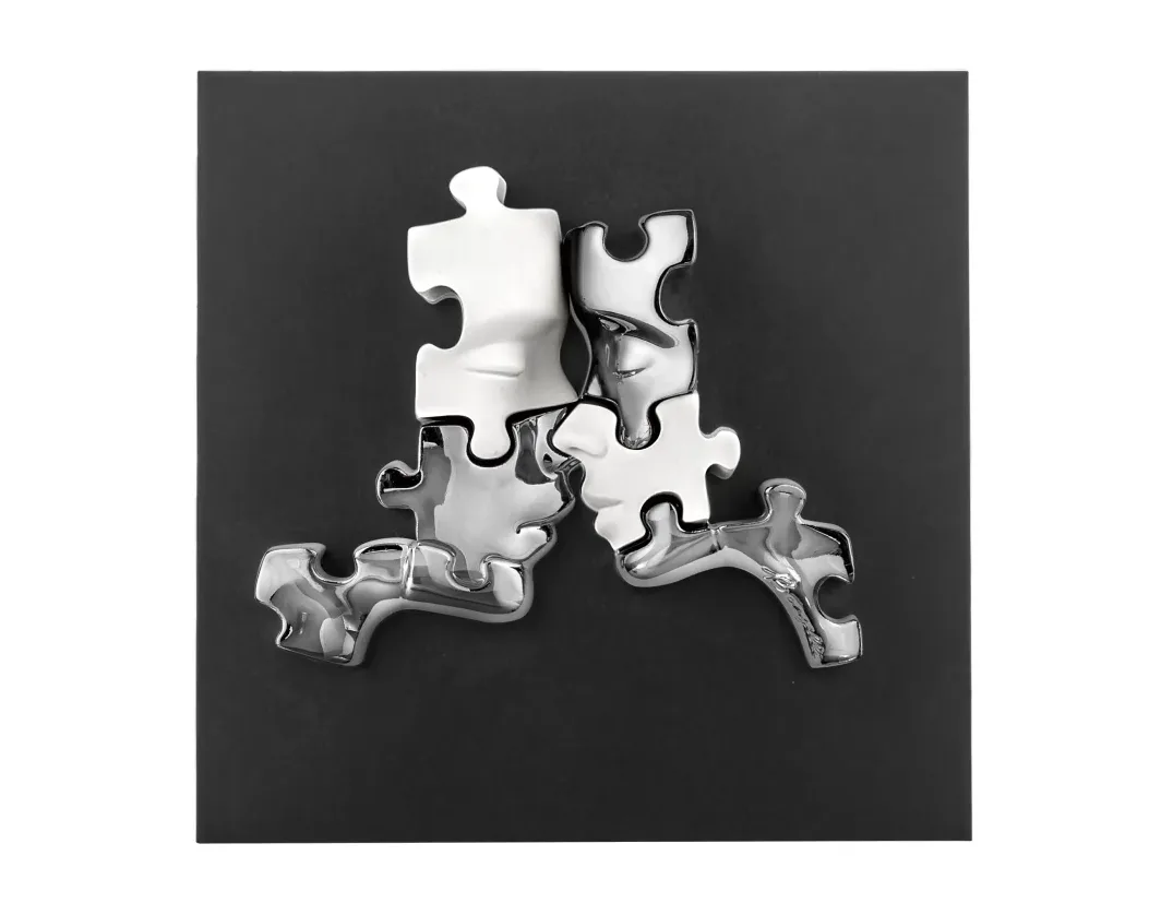 Quadretto Puzzle Visi Bongelli 15x15 Nero Argento Bongelli