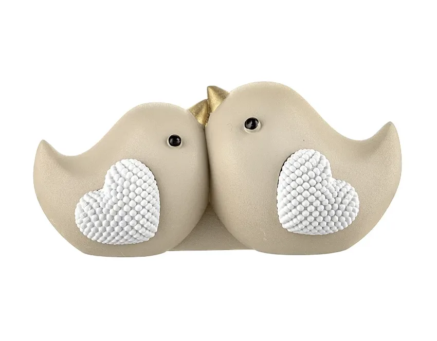 Bomboniera Coppia Uccellini Bongelli Nocciola 13x6 Bongelli