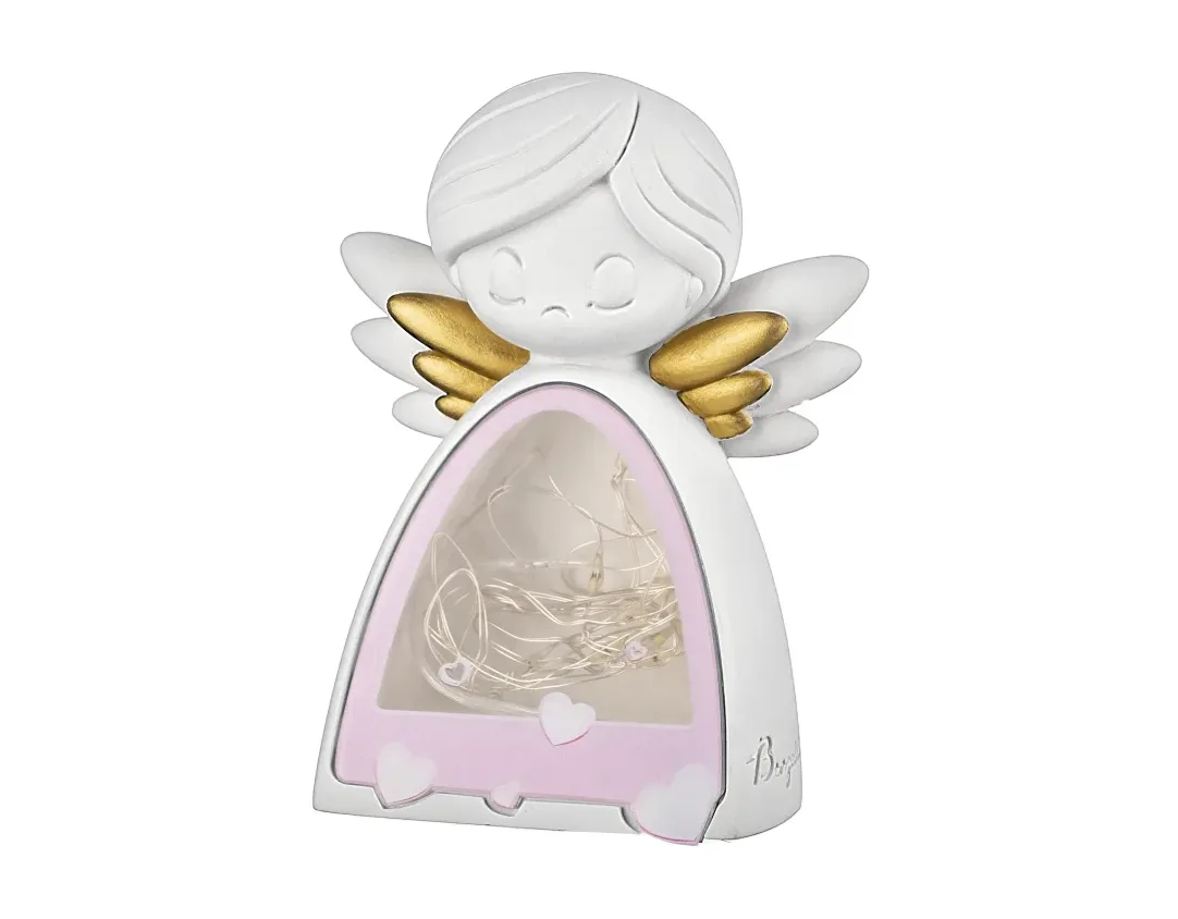 Lampada LED Angelo Bongelli Rosa Ali Oro H.10 Bongelli