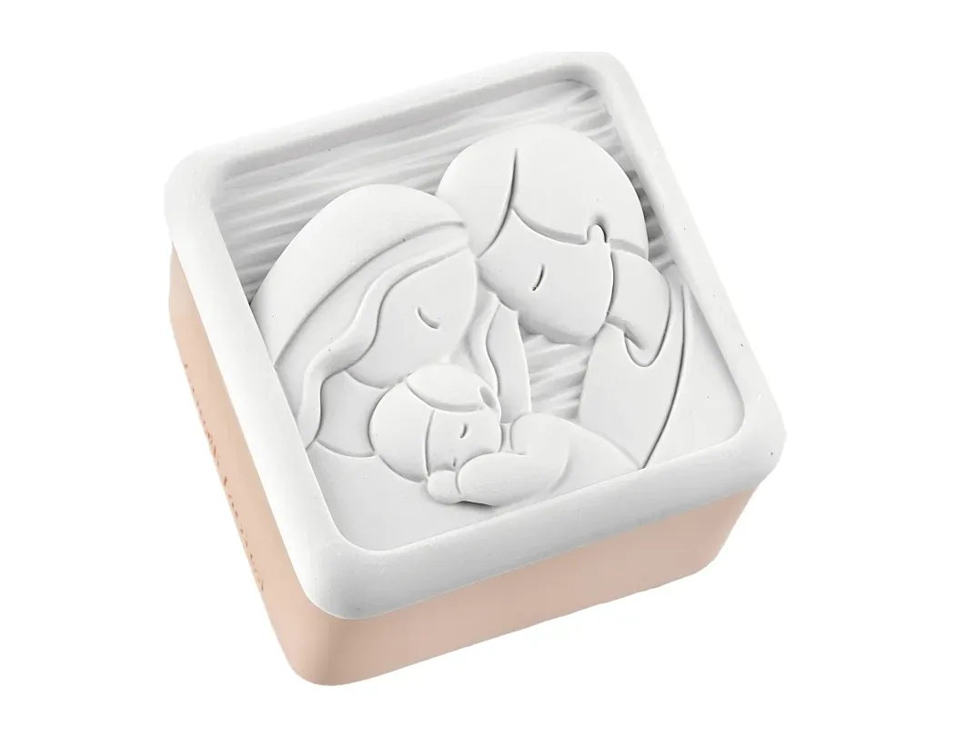 Scatolina Portagioie Famiglia Bongelli 7x7 Rosa Bongelli