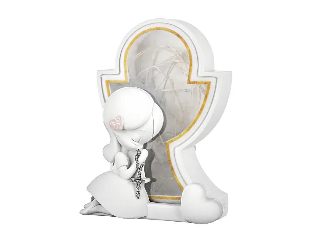 Calice Comunione Bongelli Luce LED Bimba Bianco H.12 Bongelli