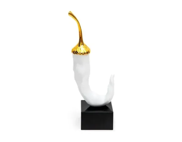 Peperoncino Portafortuna Sequenze Rosso Argento h 28 Sequenze
