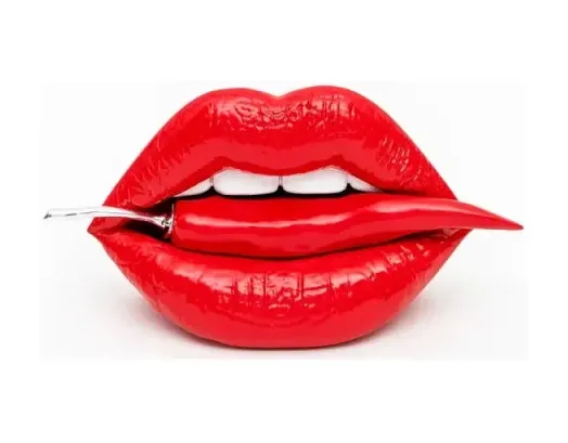 Sequenze bocca rossa peperoncino rosso 25x15h cm  Sequenze