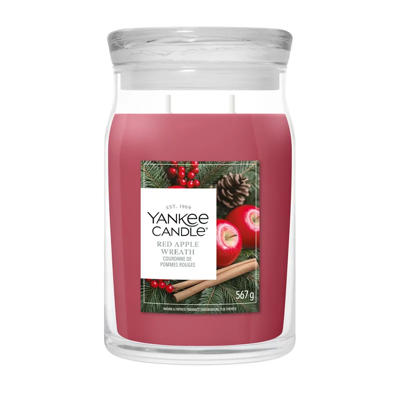 Giara Grande Signature Red Apple Wreath Yankee Candle