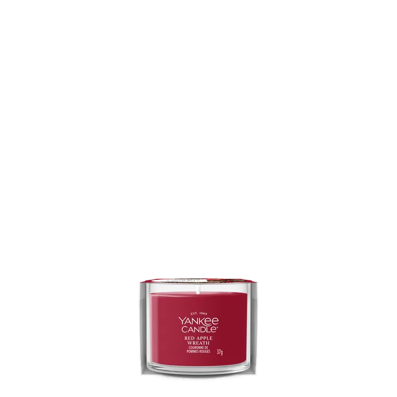 Candela Votive In Vetro Singola Red Apple Wreath Yankee Candle
