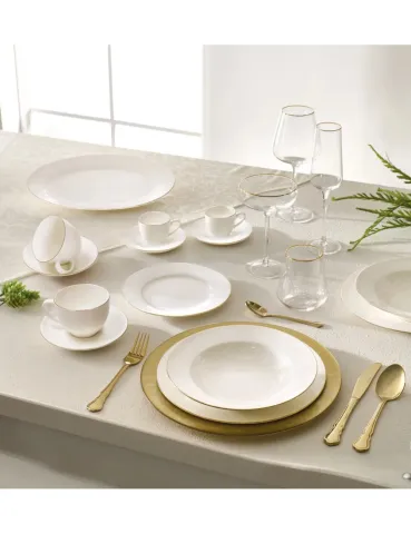 servizio 18pz piatti Brandani filoro new bone china Brandani
